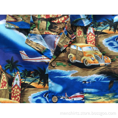 Cotton Printing Hawaii Shirt Sale